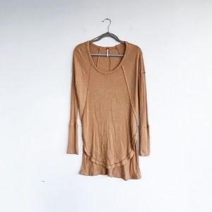 Free People Ventura waffle thermal - Camel brown